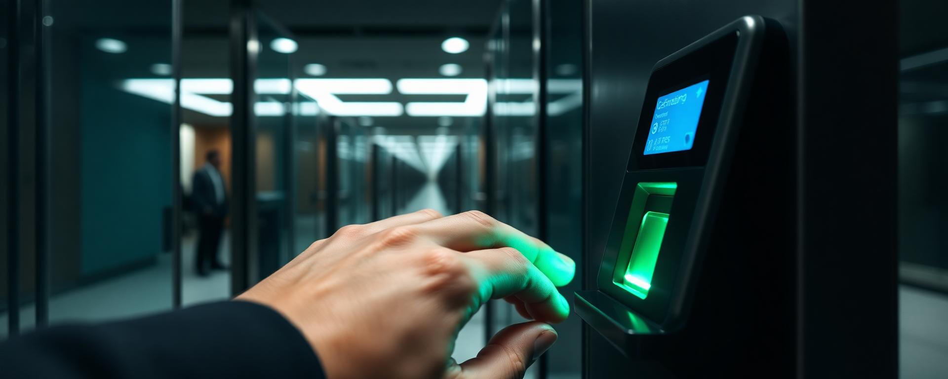Illustrative biometric entrance reader