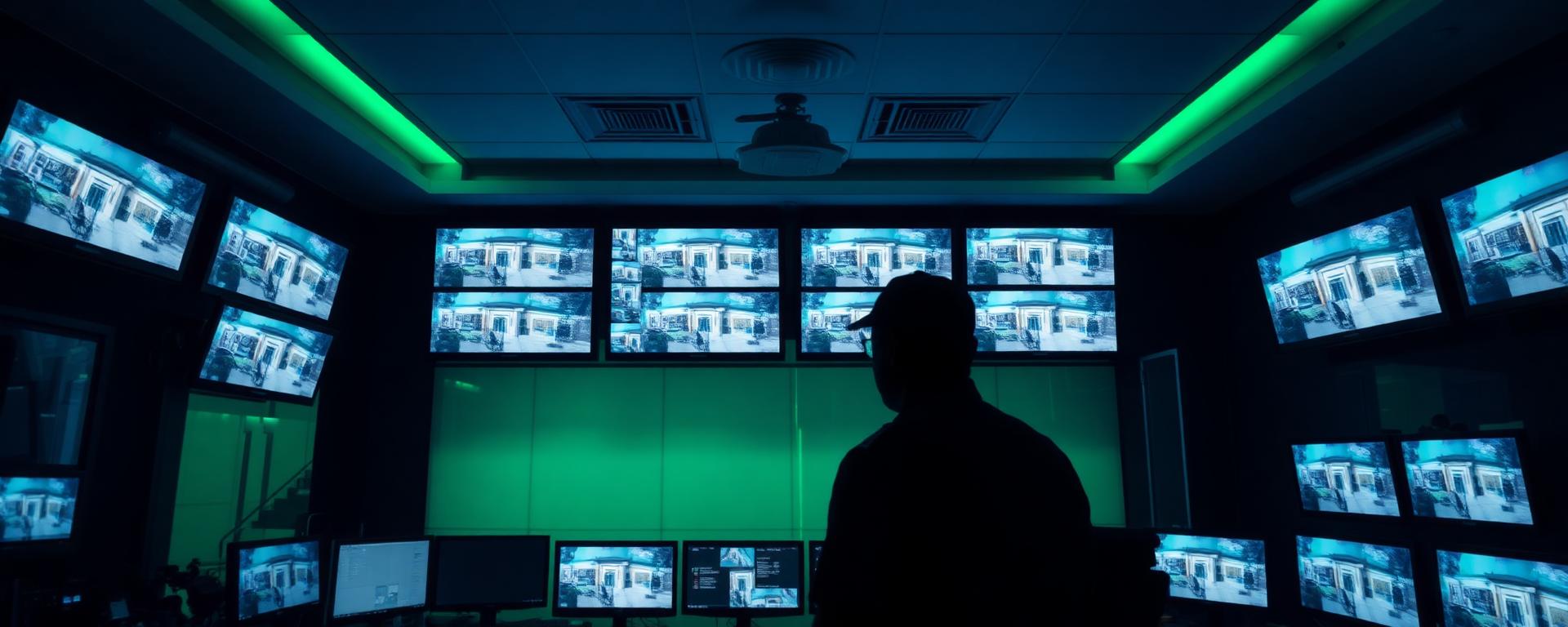 Illustrative security monitoring room